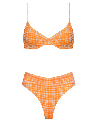 1. CHARLOTTE NEON CHECK_Combo Front