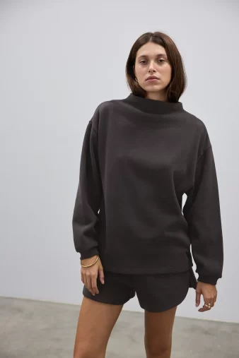 ORTC_Ava_High_Neck_Sweater_Washed_Black_ORTC_Ava_Curved_Hem_Shorts_Washed_Black_6805