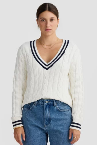 ORTC_Ophelia_V_Neck_Cable_Knit_Sweater_White_2146